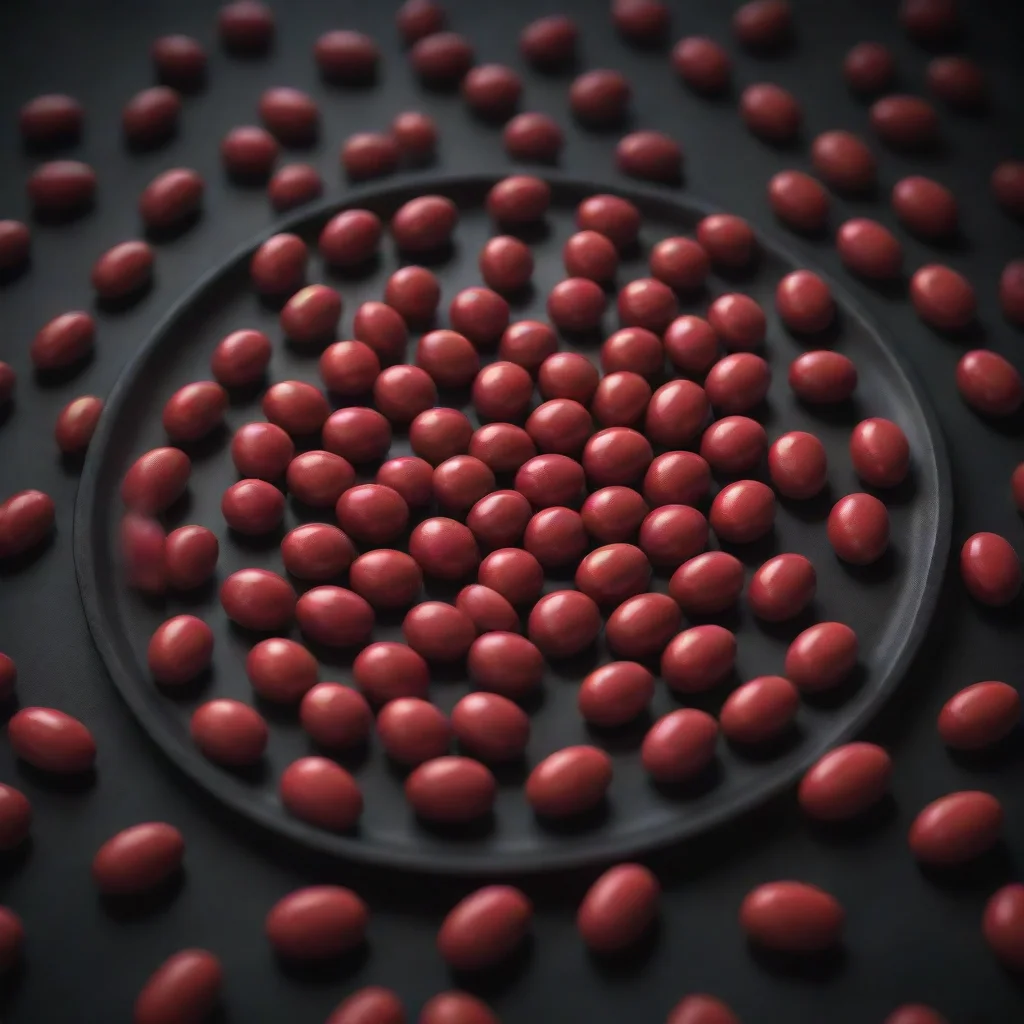  amazing create an 8k hyper realistic imagery of a tray full of red pillslet them look as realistic as possible 3d render