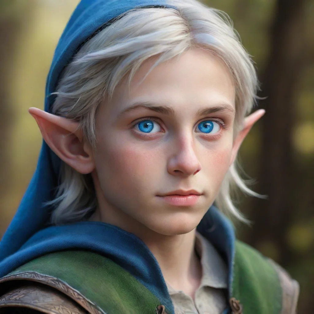  amazing cute young male elf with blue eyes awesome portrait 2