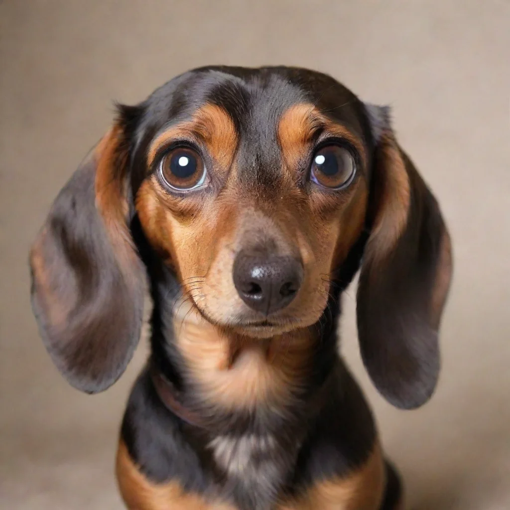 ai amazing dachshund with raised eyebrows awesome portrait 2
