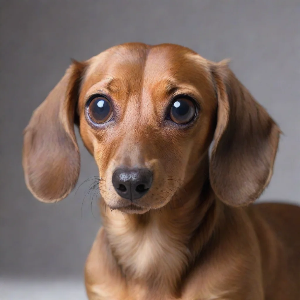 ai amazing dachshund with raised eyes awesome portrait 2