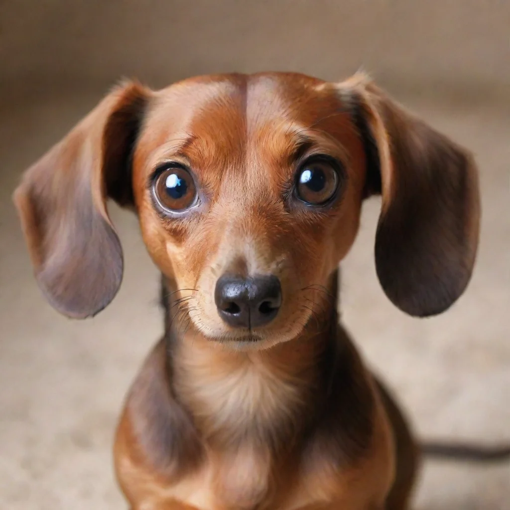 ai amazing dachshund with wide eyes awesome portrait 2