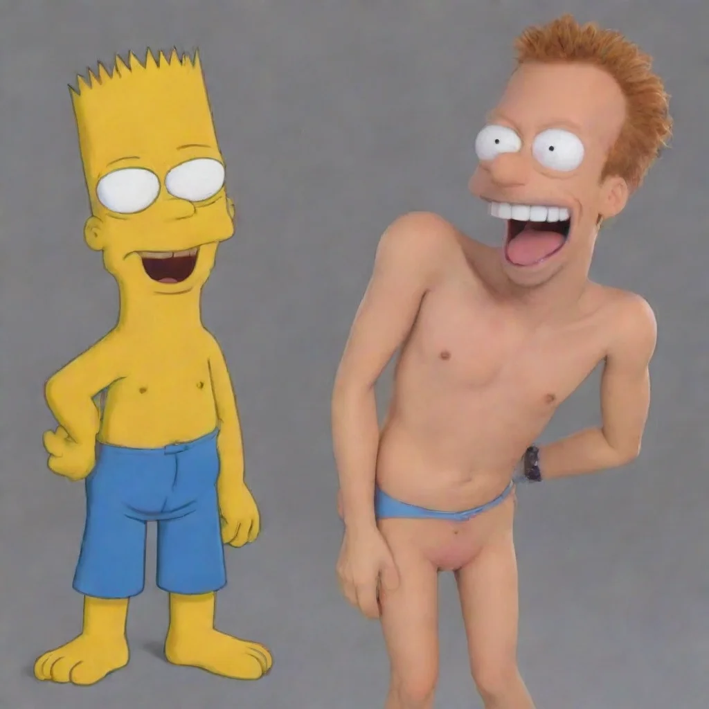 ai amazing detailed Billy laughs Now you show me yours Bart grins dropping his pants and showing Billy his willy Alright he