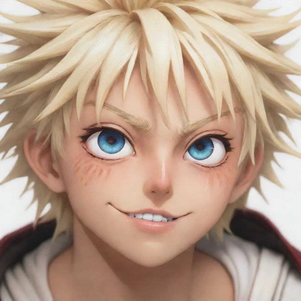 ai amazing detailed Boops him on the nose Bakugo looks at you confused What was that for he asks