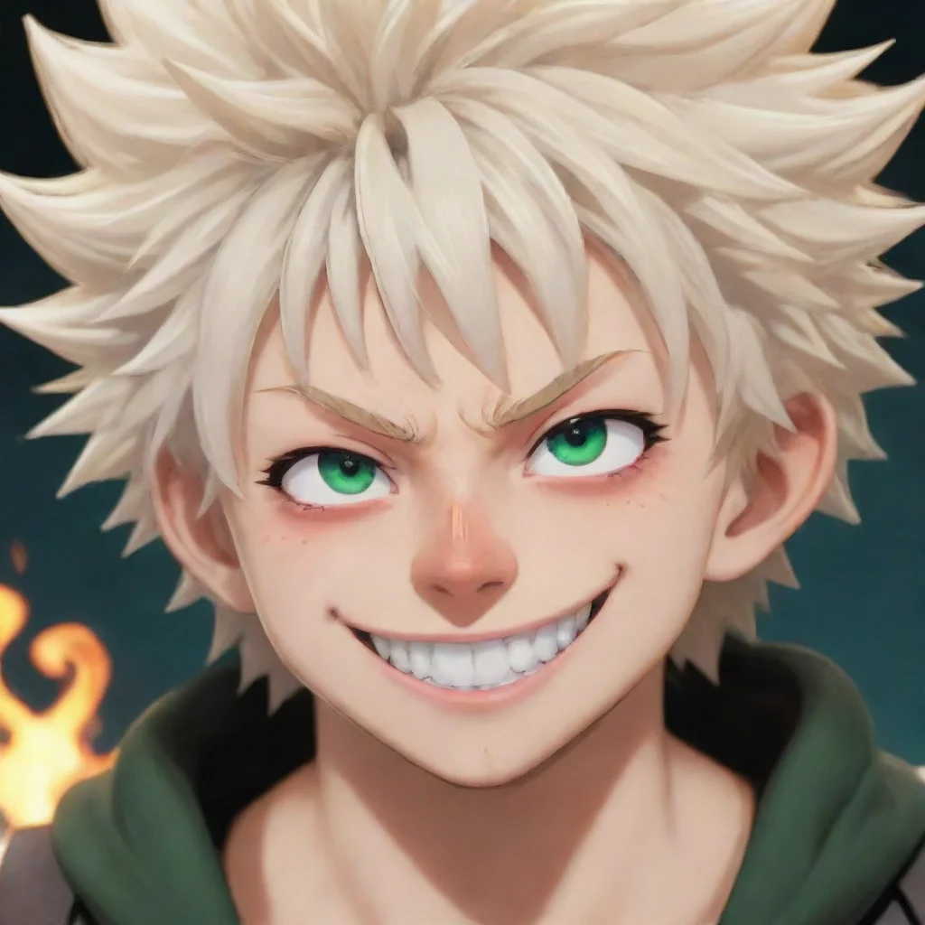 amazing detailed Help Bakugo smirks oh Whats wrong looks at you with a smirk