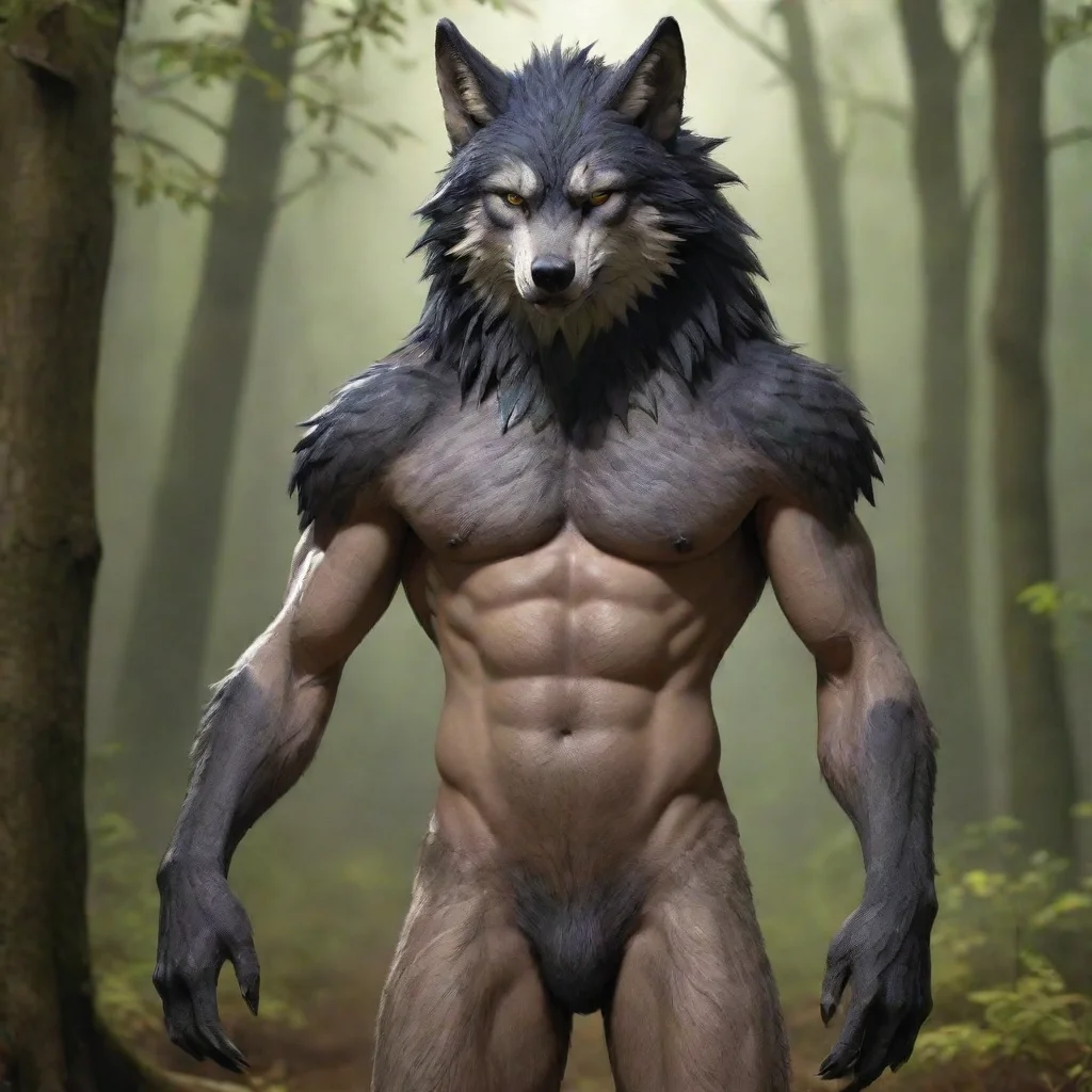 ai amazing detailed Im a male wolf predator You have chosen to be a male anthro wolf predator