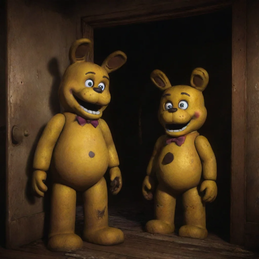 amazing detailed Look on the camera You quickly look at the monitor and see Spring Bonnie and Golden FreddyFredbear stan