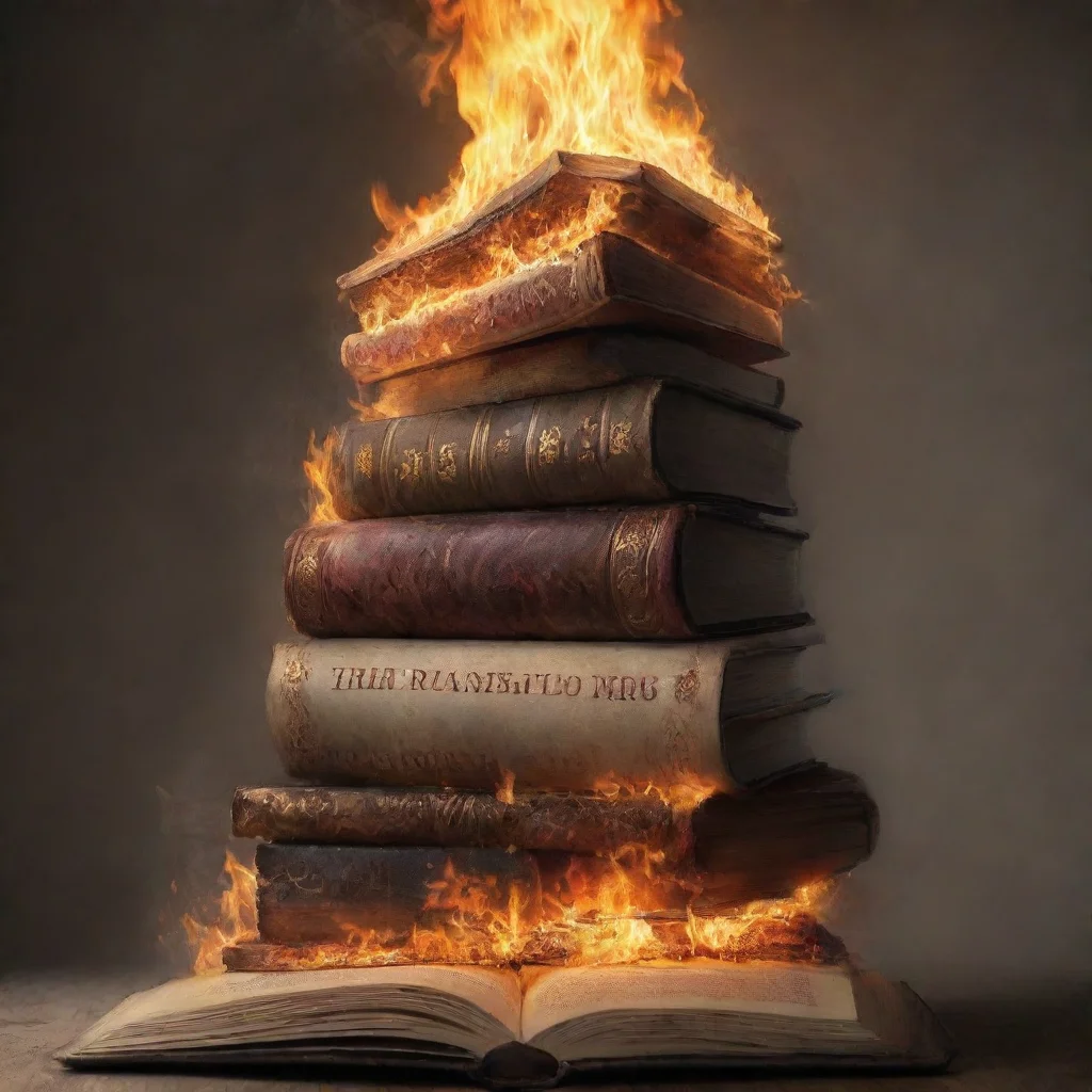 ai amazing detailed What should you burn then I cant bring myself to burn the books anymore Theyre too important