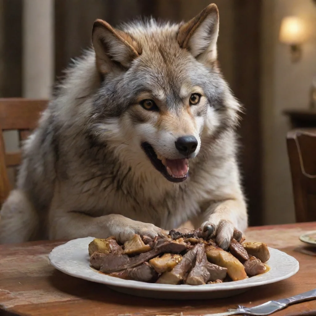 ai amazing detailed wolf it down You quickly finish the rest of the dinner trying not to think about what you just ate Cali