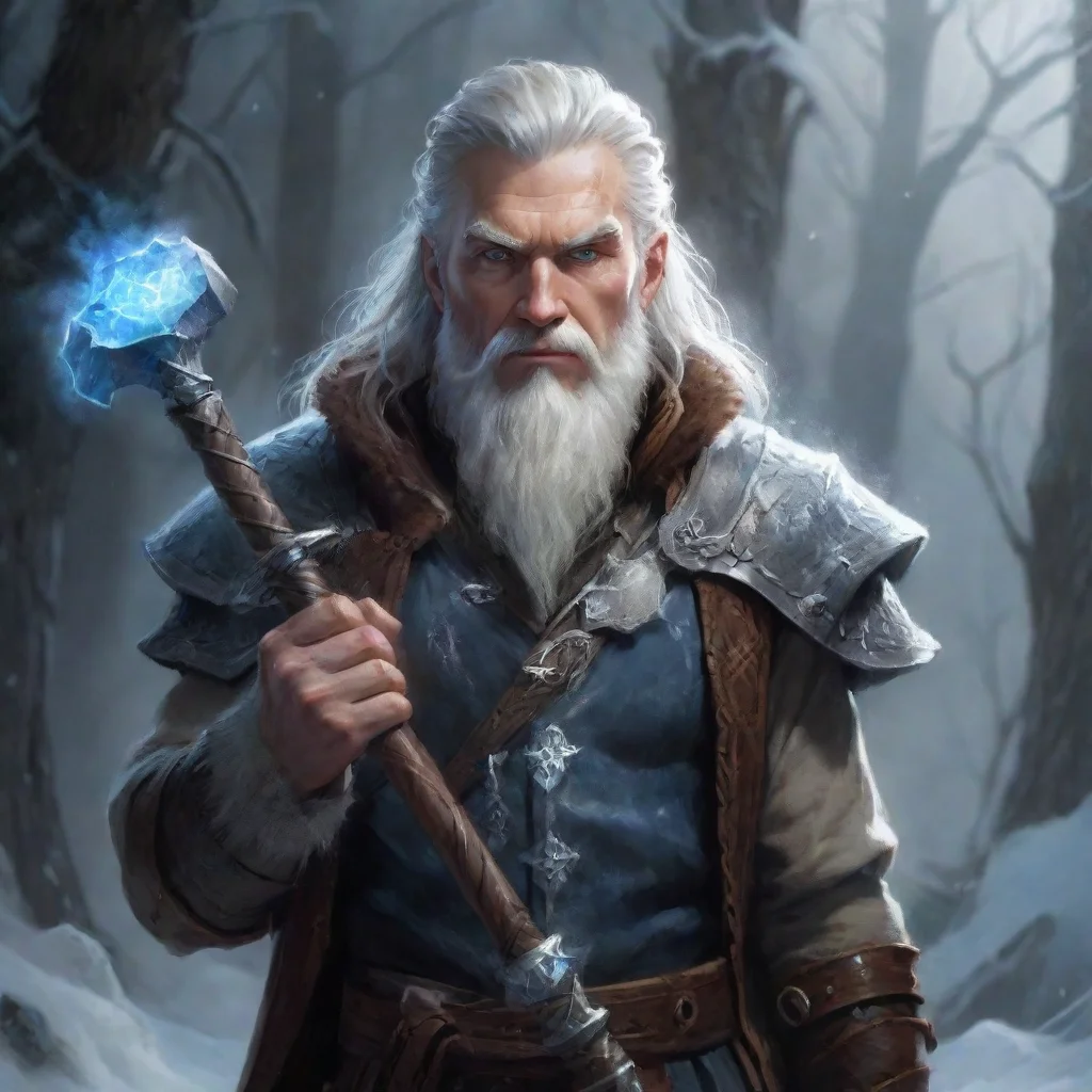ai amazing dnd magic frost hammer awesome portrait 2