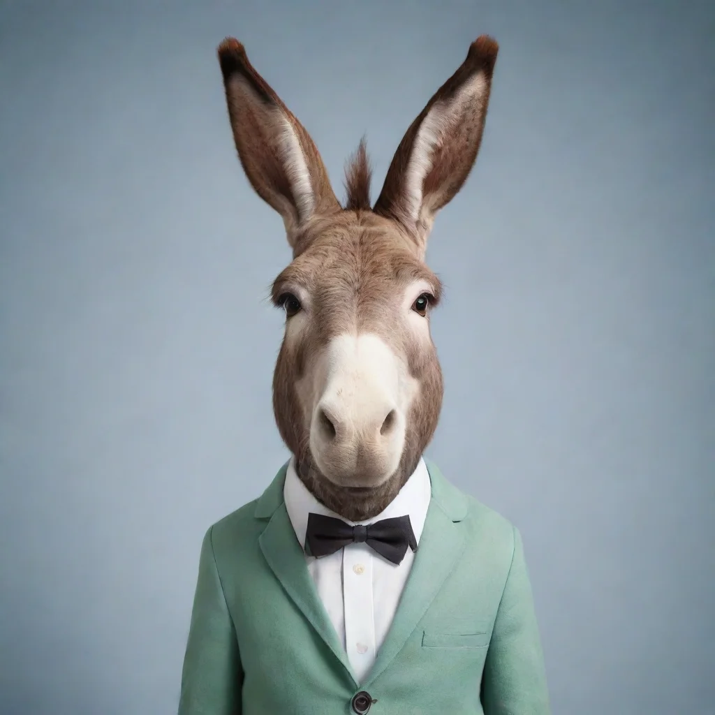 ai amazing donkey in style of miffy awesome portrait 2