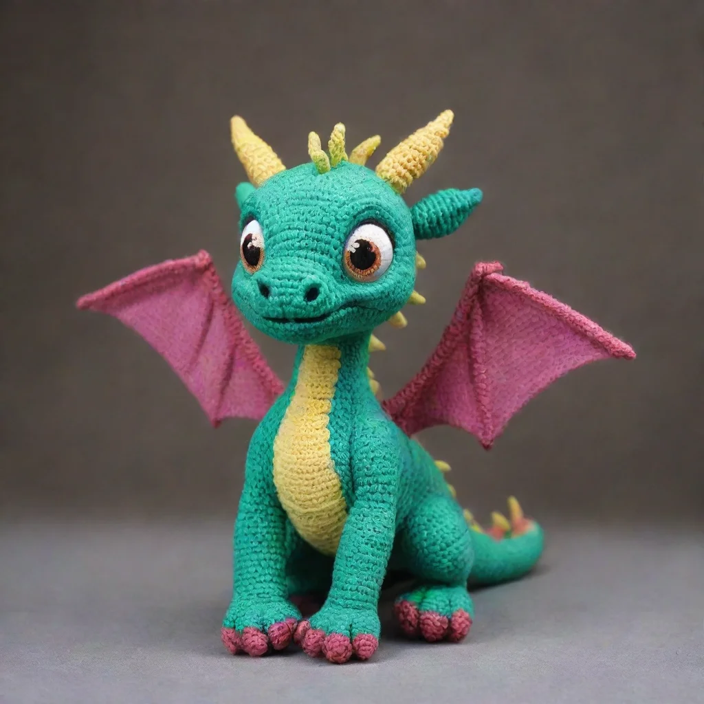  amazing dragon with 4 wing amigurumiawesome portrait 2