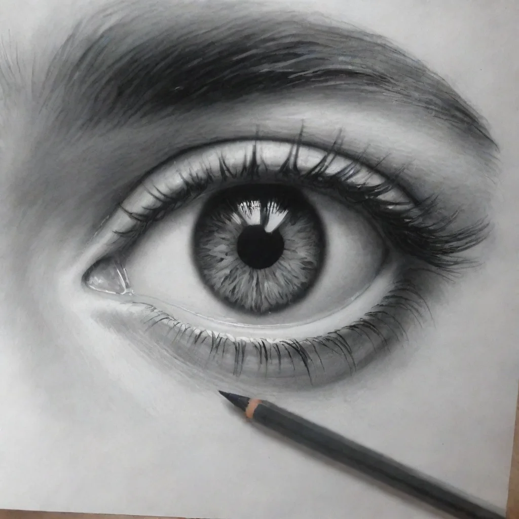 ai amazing draw an eye using charcoal pencil awesome portrait 2