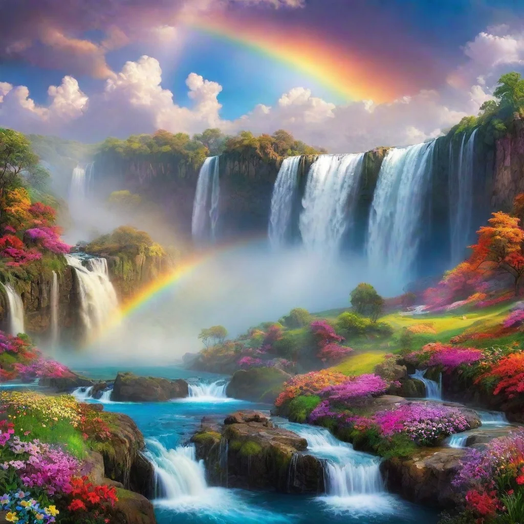  amazing dreamy colorful landscape alian world amazing beautiful utopian colors flowers waterfalls rainbows clouds awesom