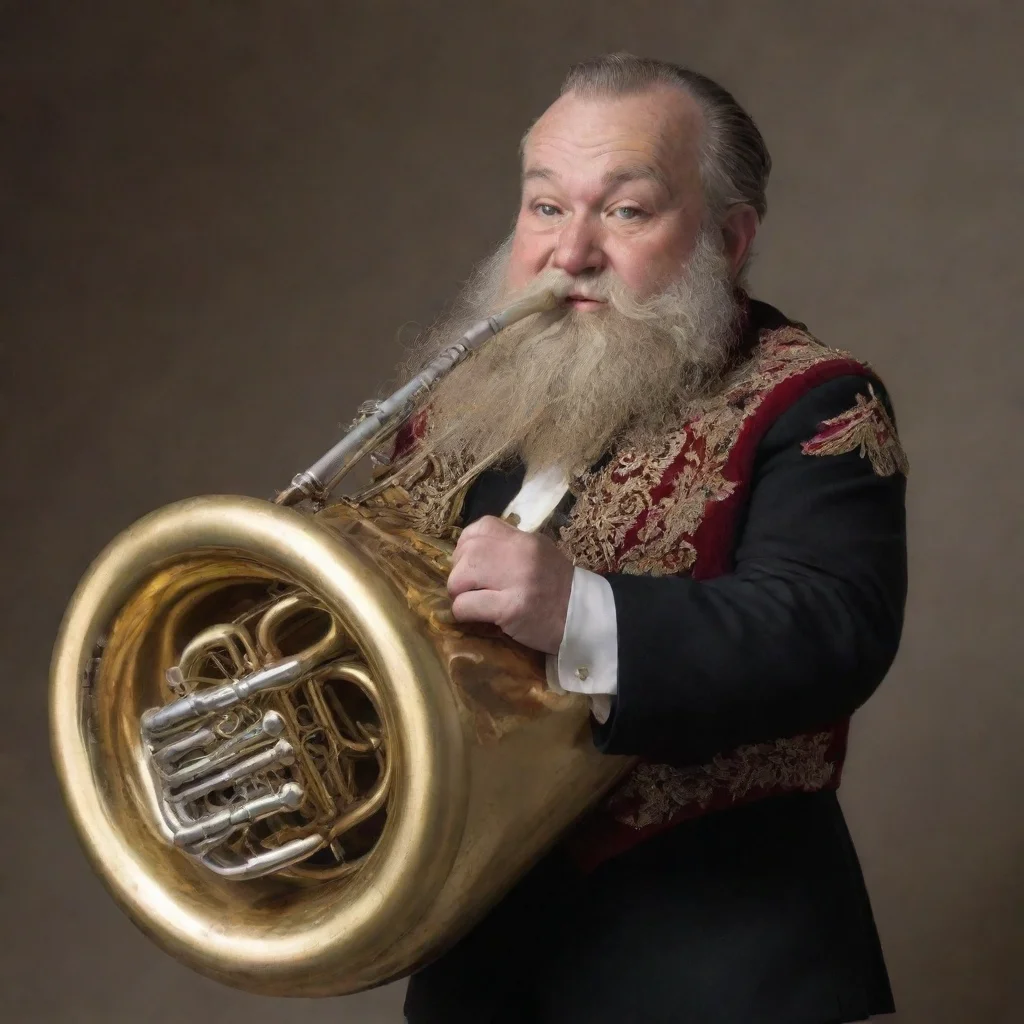 amazing dwarf playing a tuba awesome portrait 2