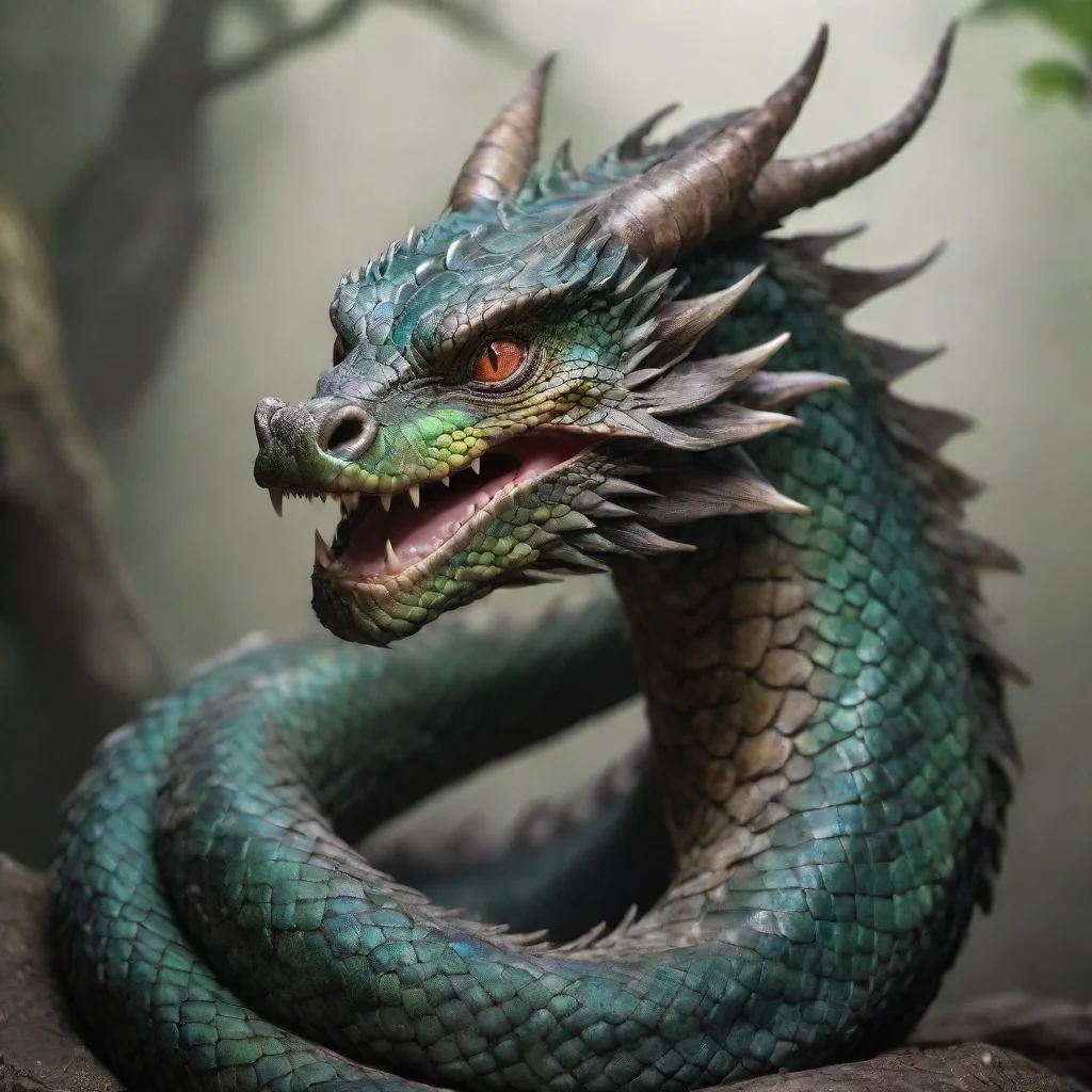 ai amazing eastern dragon coiled up awesome portrait 2