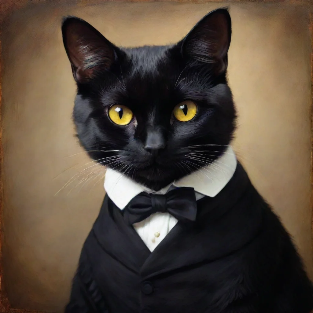 ai amazing edgar allan poe as a cat awesome portrait 2