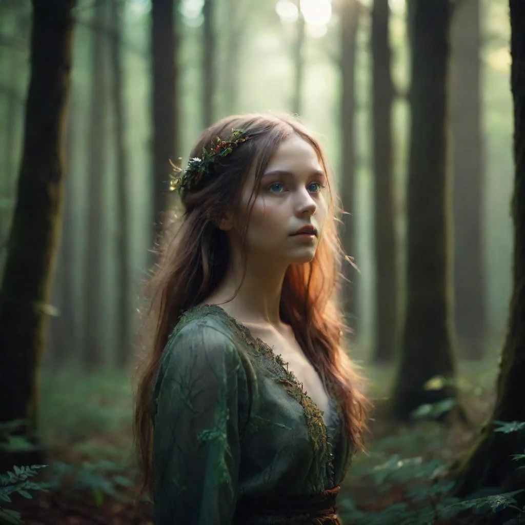ai amazing eery light forest cinematic fantasy awesome portrait 2