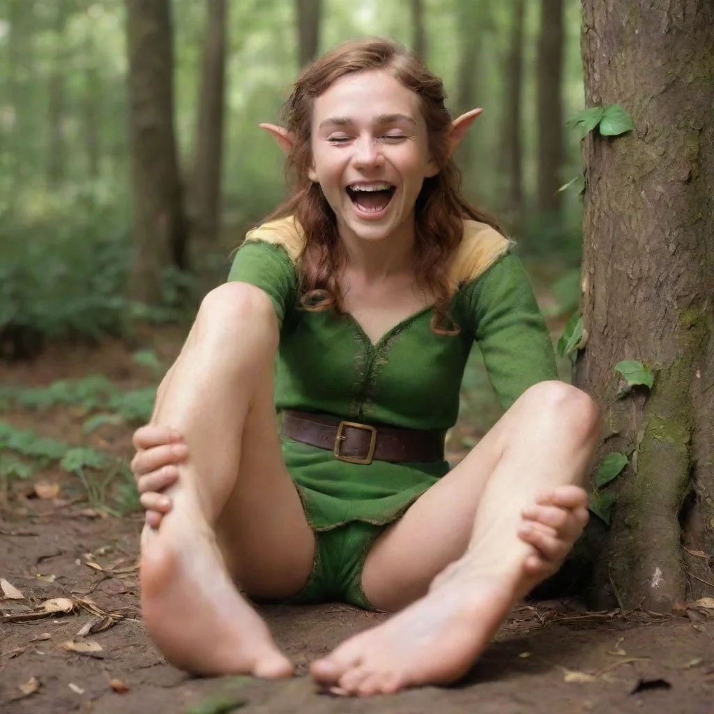 ai amazing elf barefoot laughing tickle awesome portrait 2