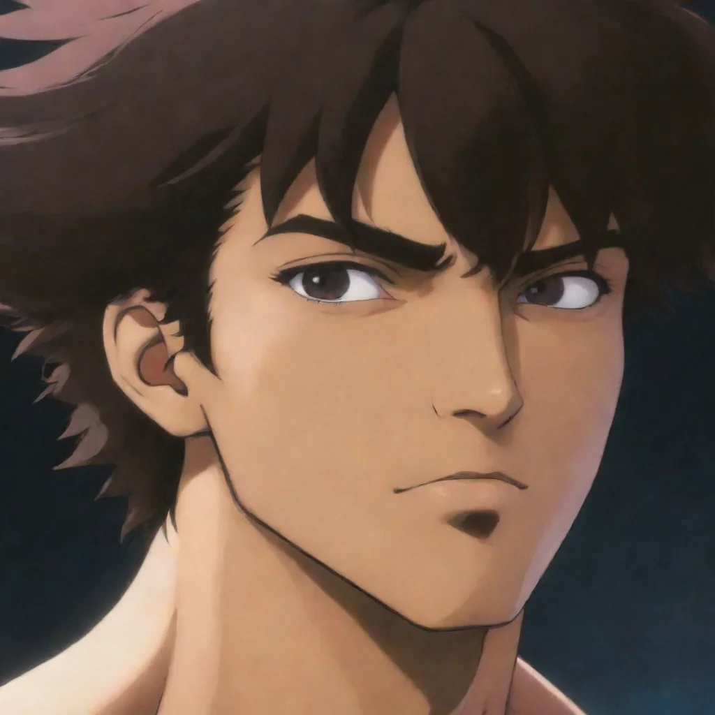 ai amazing epic strong close up shaved sides of hair cowboy bebop thick hair man look left beautiful hd anime ghibli strong