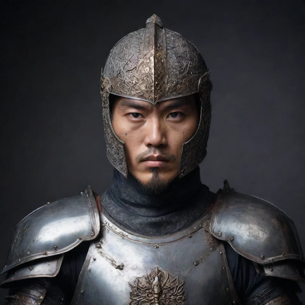  amazing evil east asian man in a suit of armor awesome portrait 2