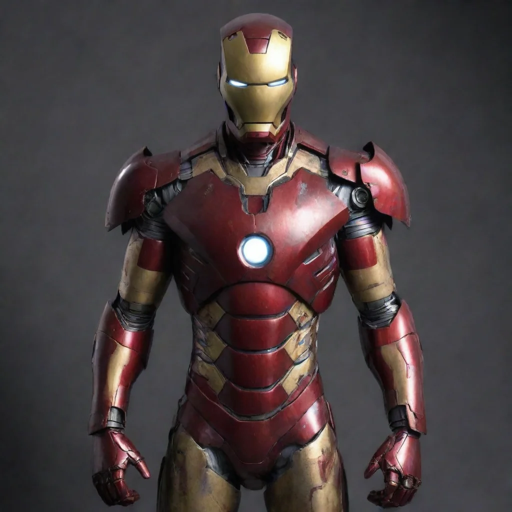 amazing evil east asian man in a suit of iron man armor awesome portrait 2