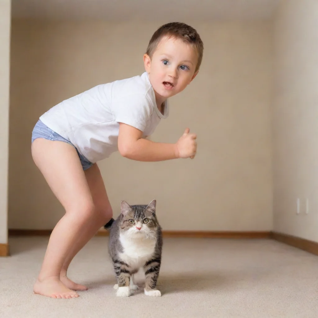  amazing family chasing cat in their underpants awesome portrait 2