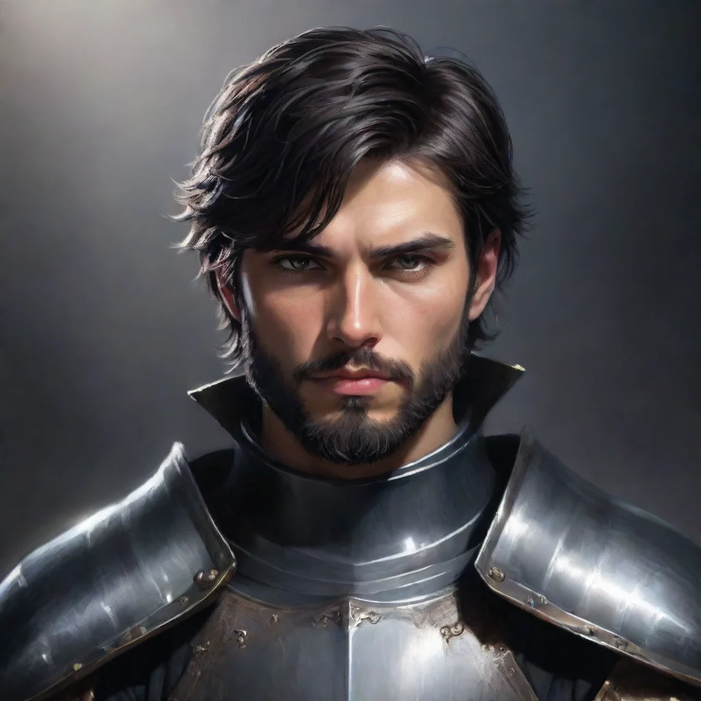  amazing fantasy art knight dark hair short hair beard awesome portrait 2