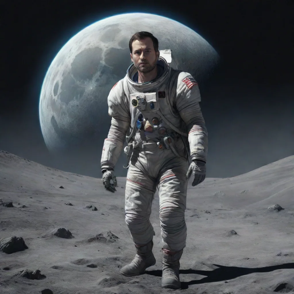  amazing fantasy character man walking on the moon awesome portrait 2