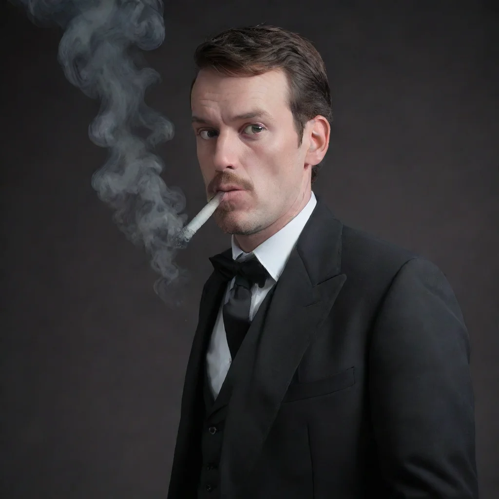  amazing fart coming out of a man dressed in a black smoking extremely detailed high qualityawesome portrait 2