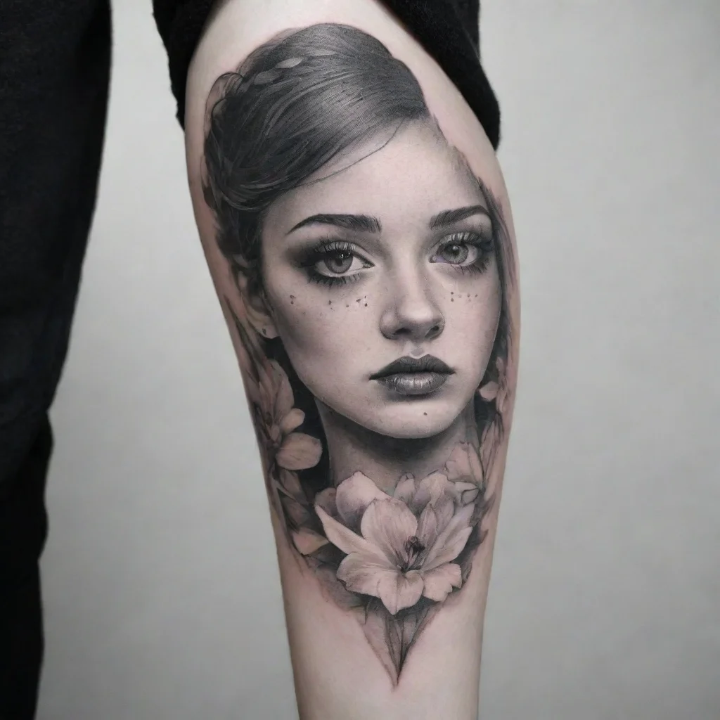 amazing fine fine fine line black and white tattoo awesome portrait 2