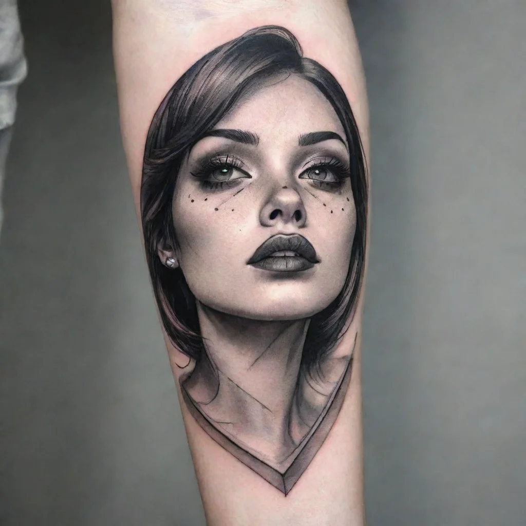  amazing fine line black and white tattoo awesome portrait 2