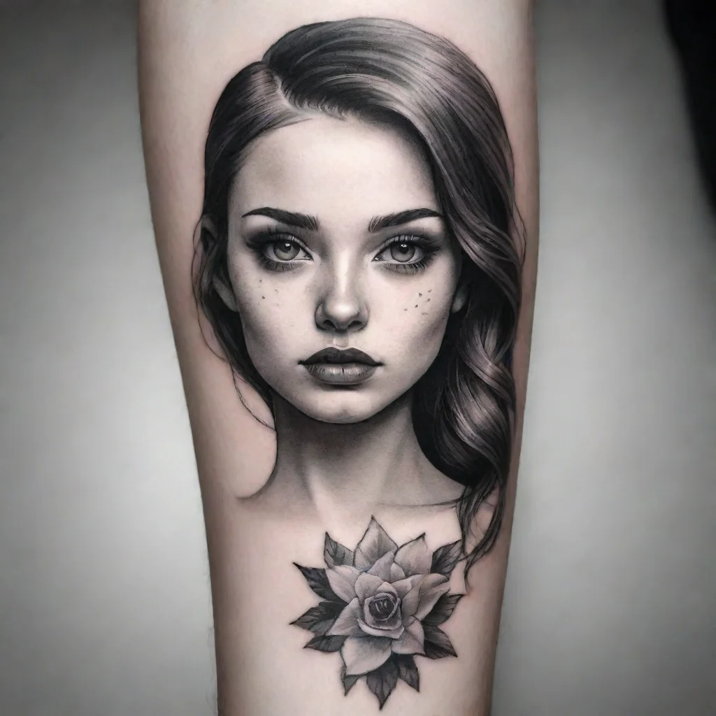 ai amazing fine line black and white tattoo yeah awesome portrait 2