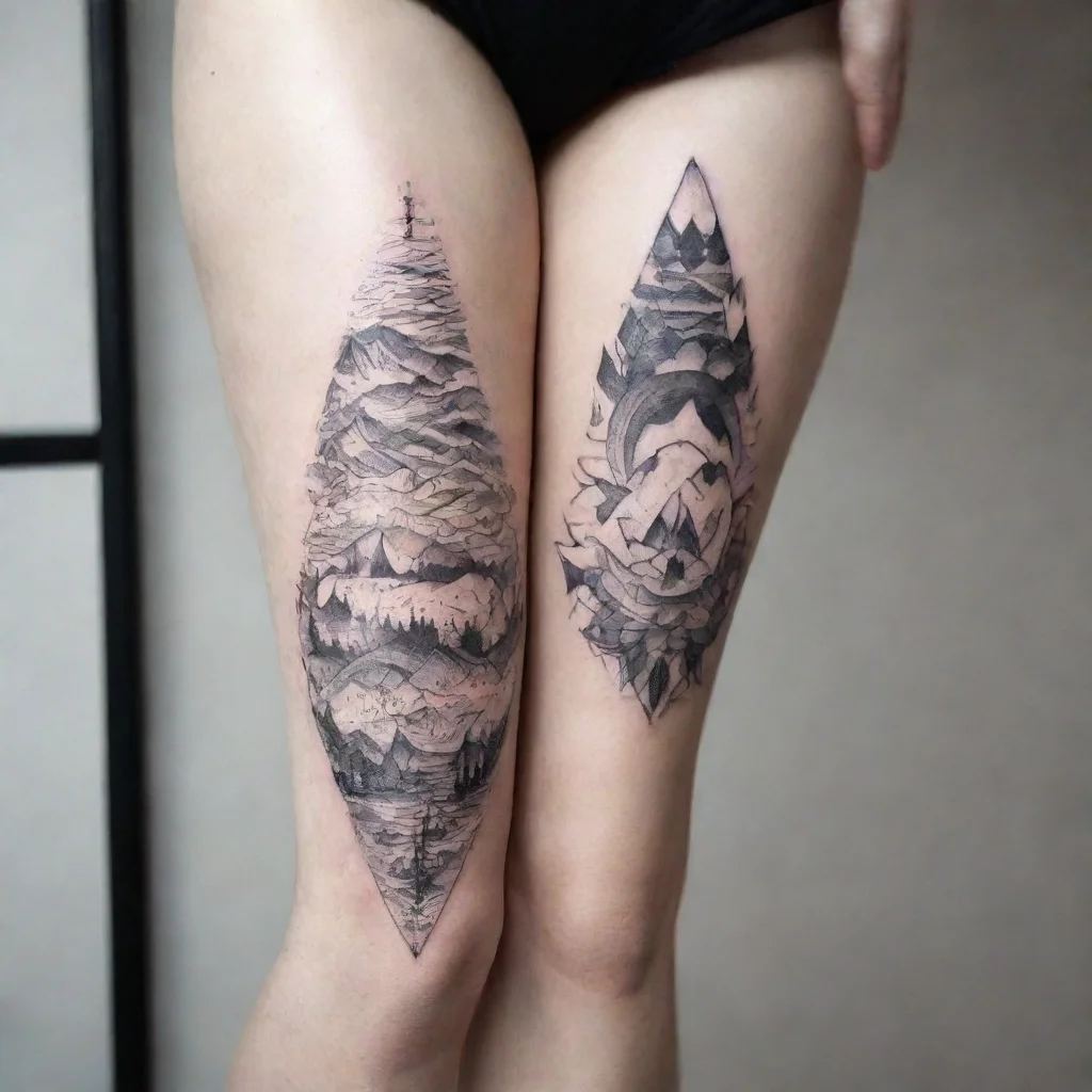 ai amazing fine line black and white tattoo