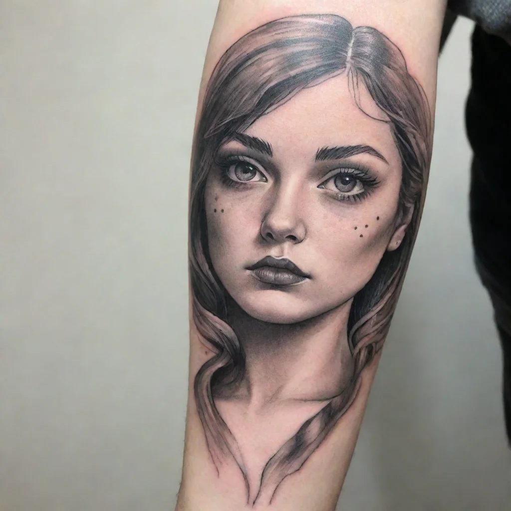 ai amazing fine line tattoo awesome portrait 2