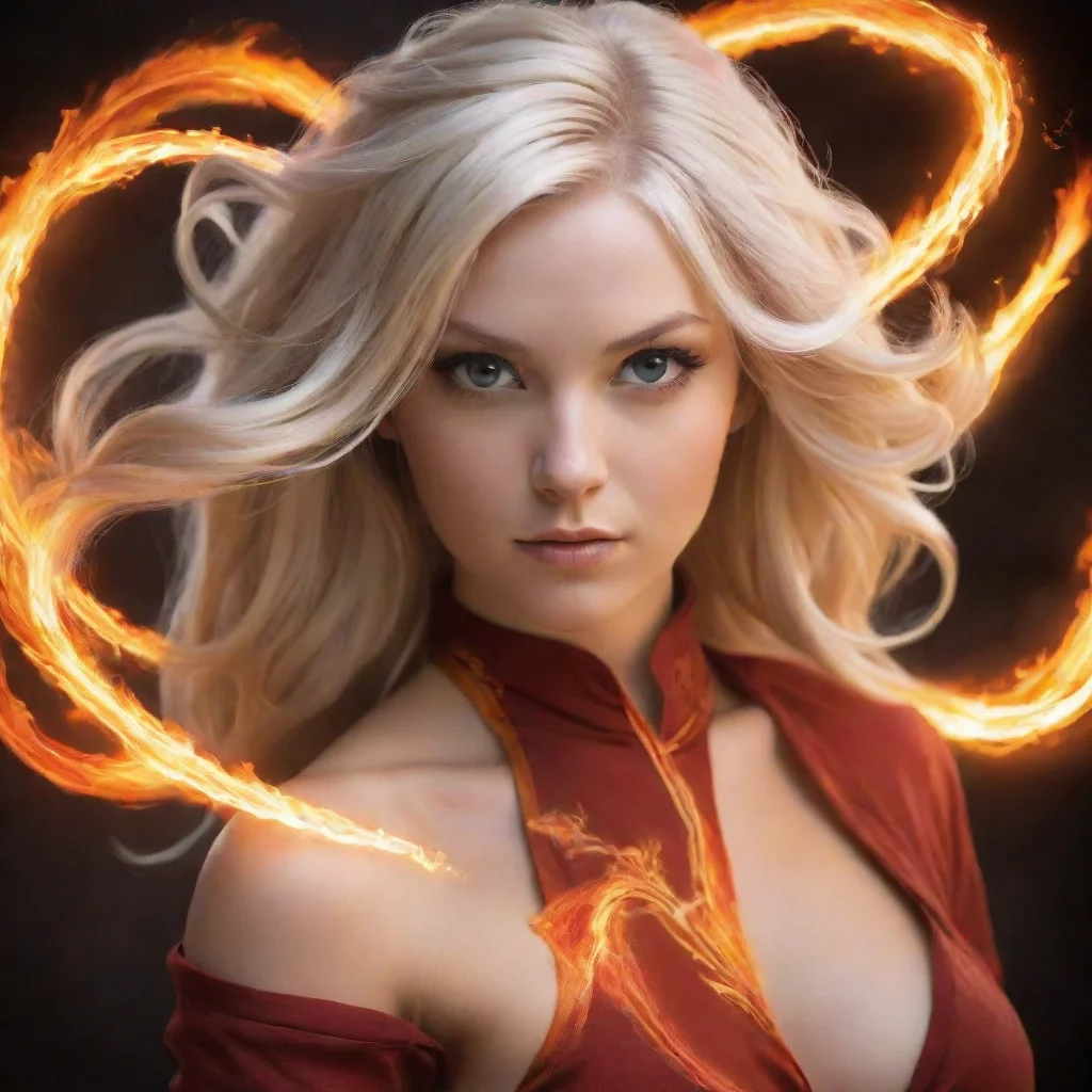 amazing firebending white girl blonde hairawesome portrait 2