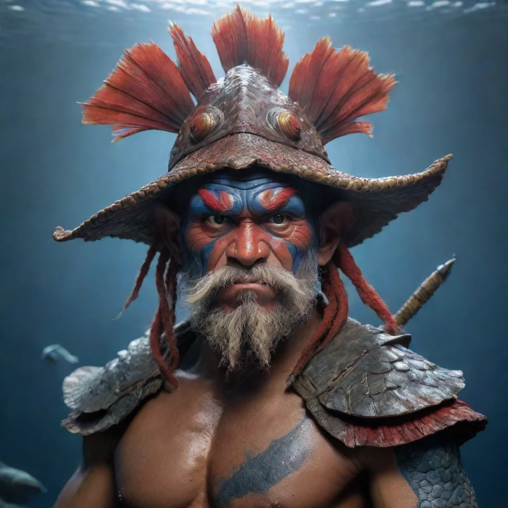 ai amazing fishman warrior awesome portrait 2