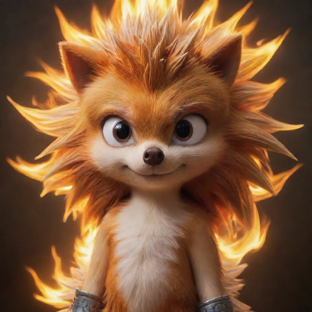 ai amazing flame the hedgehog awesome portrait 2