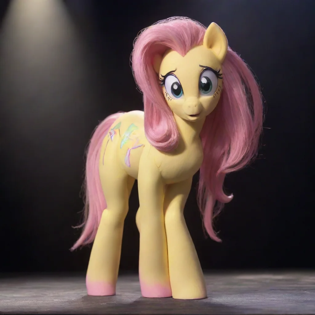 ai amazing fluttershy s legs shaking with fear on stage awesome portrait 2