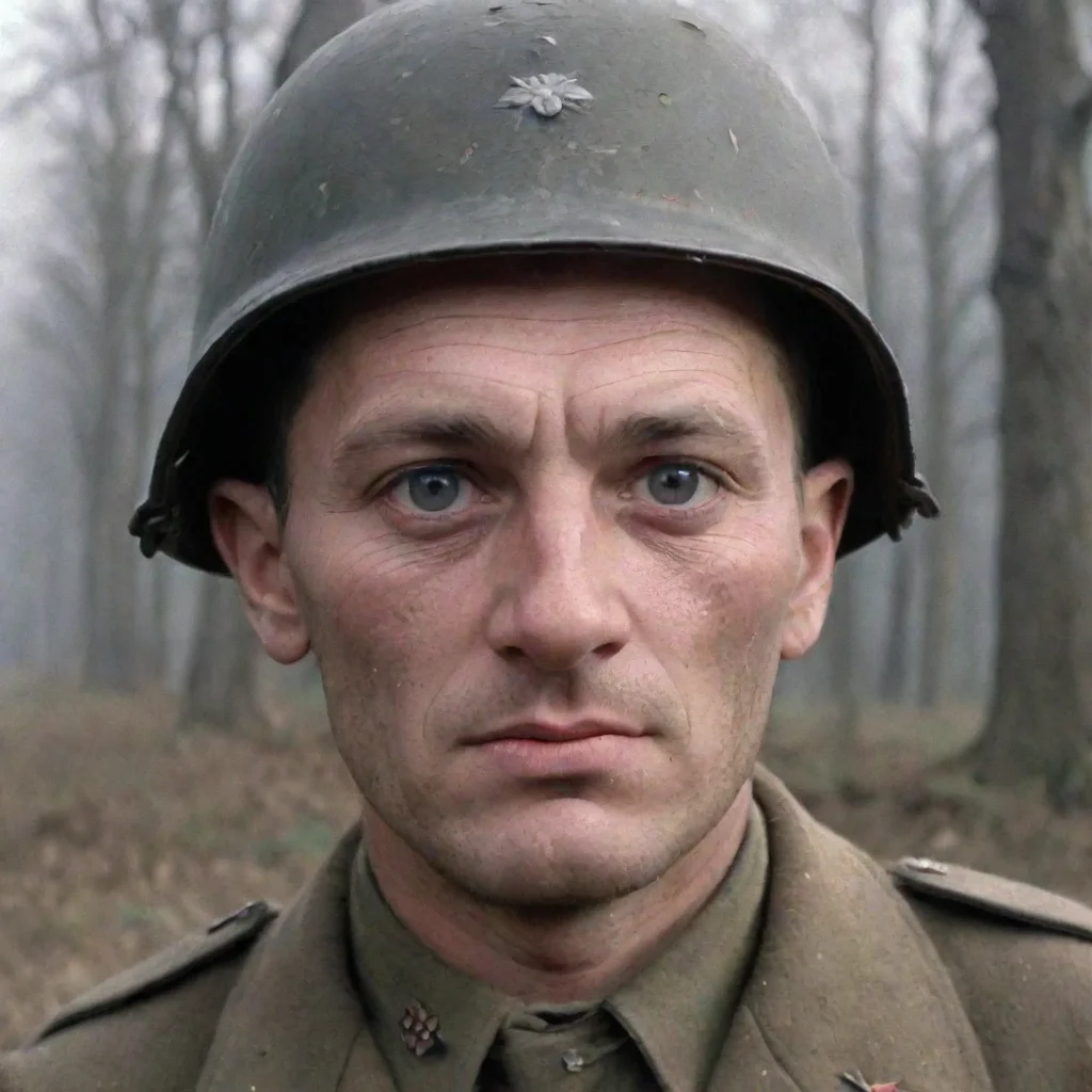 ai amazing footage a german ww2 soldier looking at the camera1940 footage awesome portrait 2