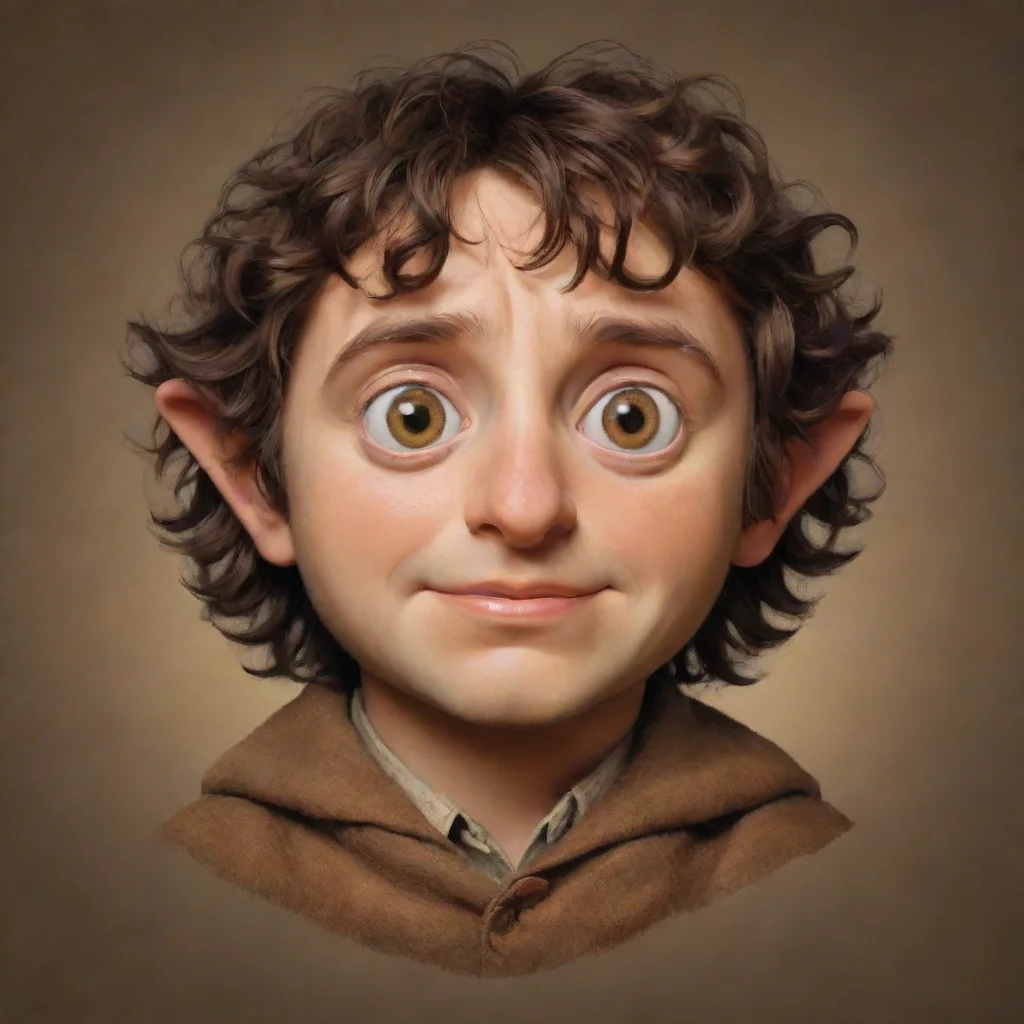 ai amazing frodo baggins bug eyed emoji awesome portrait 2