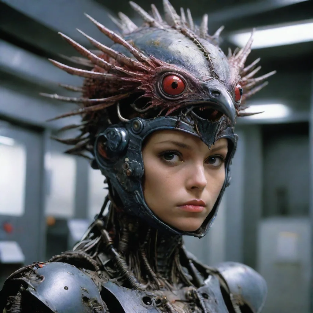  amazing from movie event horizon 1997 from movie tetsuo 1989 from movie virus 1999 amouranth wearing bird head made of m