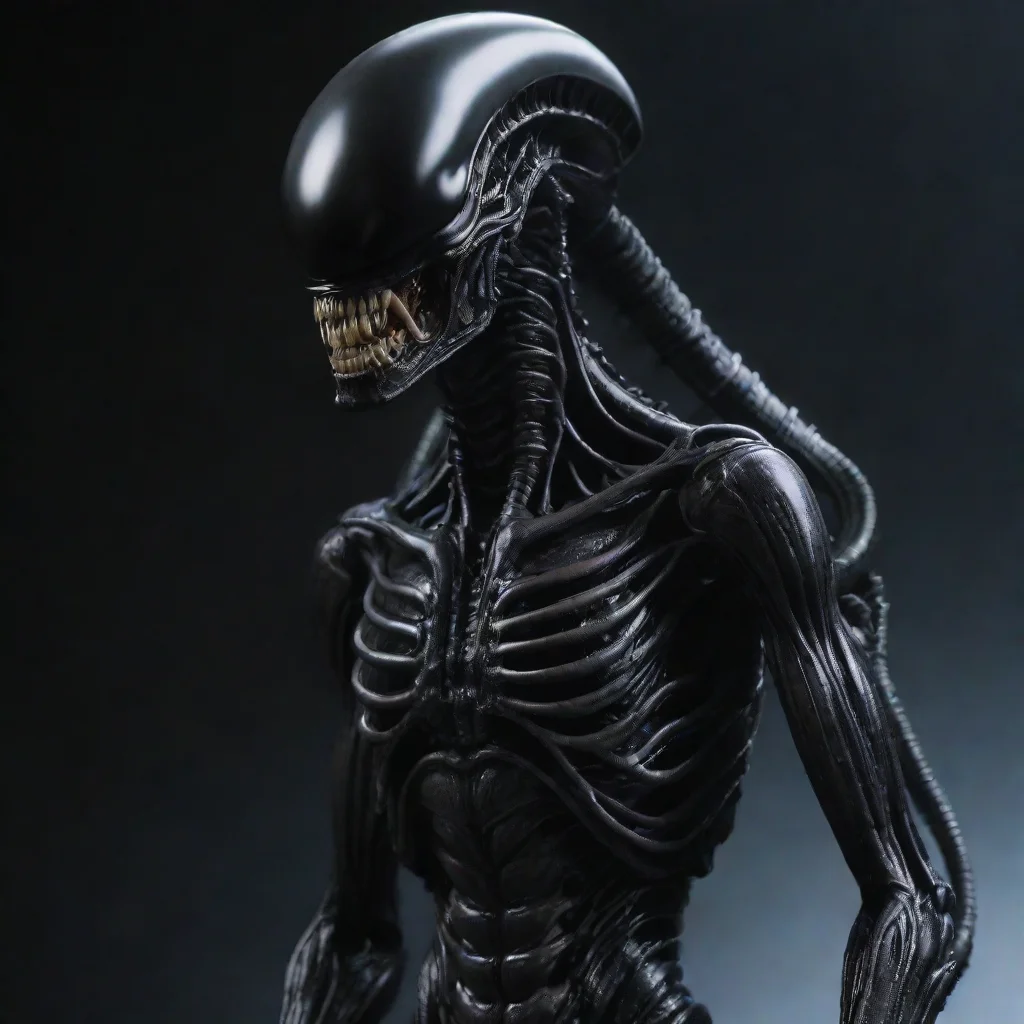 ai amazing full cinematic pale skinned alien xenomorph giger figure tall standingawesome portrait 2