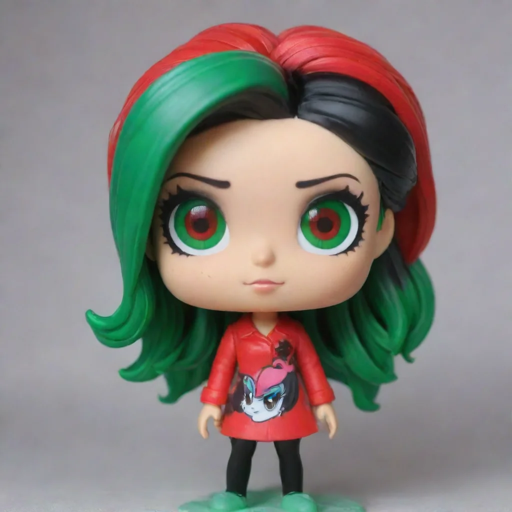 ai amazing funko pop stile girl g tic hair black and red eyes green in my little pony awesome portrait 2