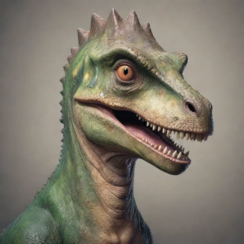 ai amazing funny dinosaur lineart awesome portrait 2