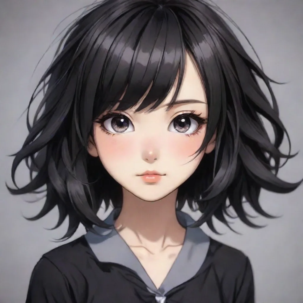 ai amazing gadis anime dengan rambut pendek berwarna hitam dan mata hitam duduk di jendela mengenakan pakaian seragam sekol