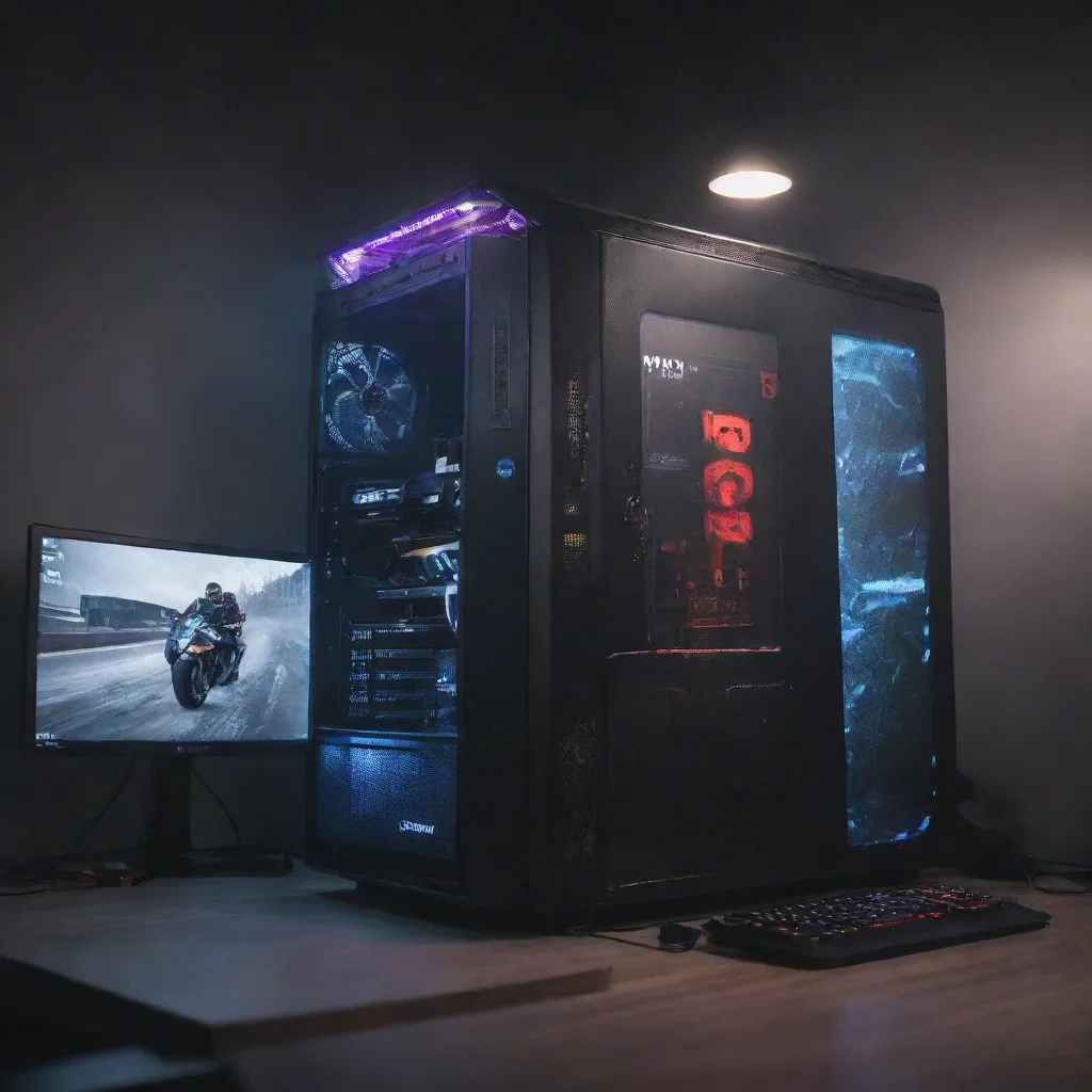 ai amazing gaming pc with nissan gtr awesome portrait 2 wide