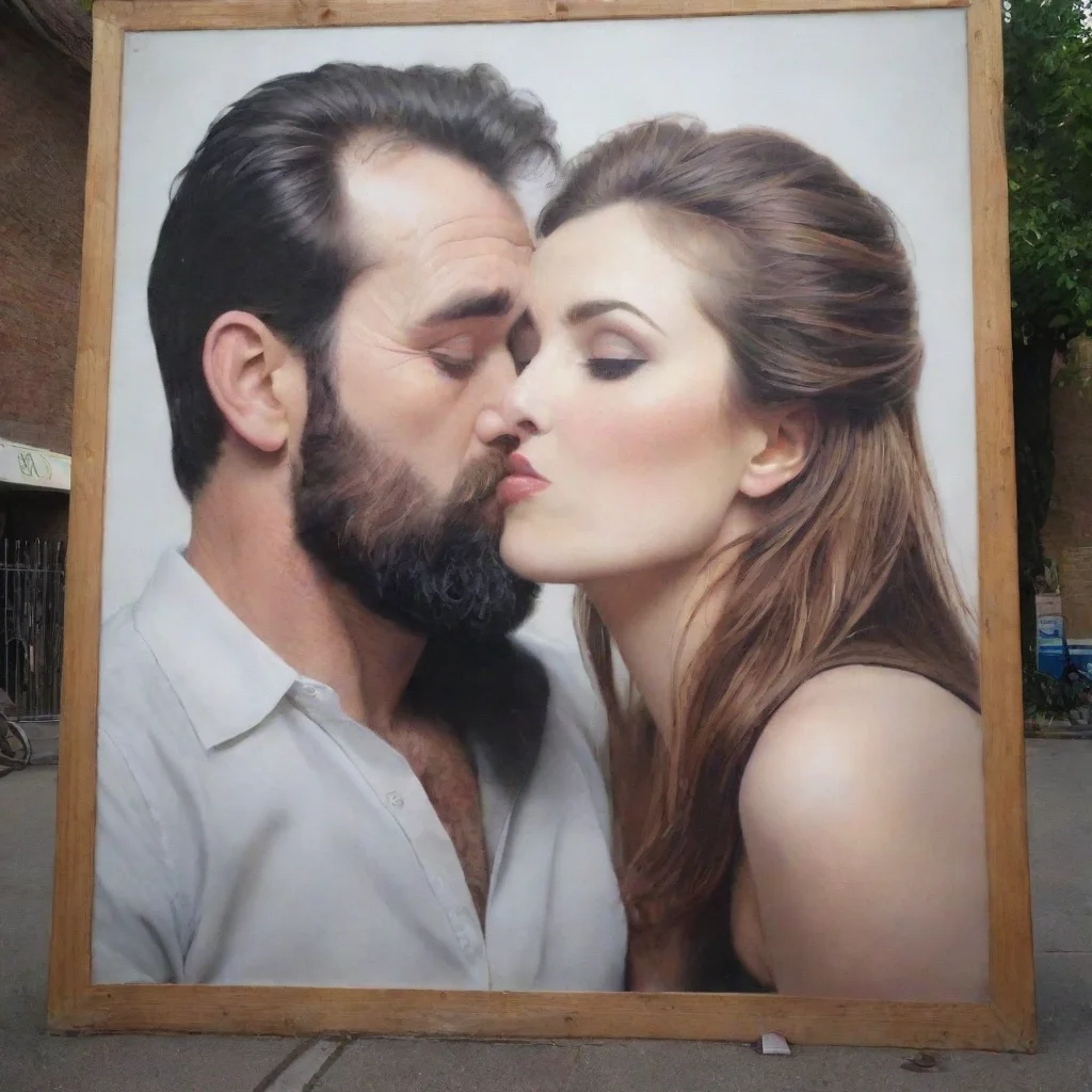 ai amazing giant man kissing awesome portrait 2