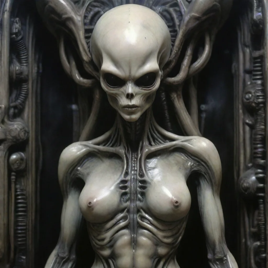 ai amazing giger alien standing discolored paleskin awesome portrait 2