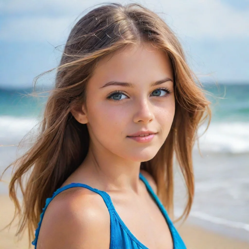 ai amazing girl at beach awesome portrait 2