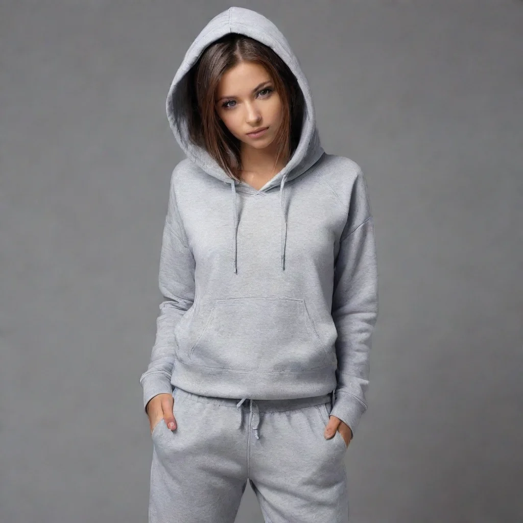  amazing girl in a hoodie and pants awesome portrait 2